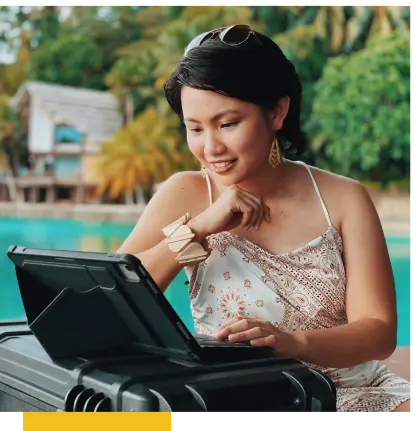 Woman with an ipad